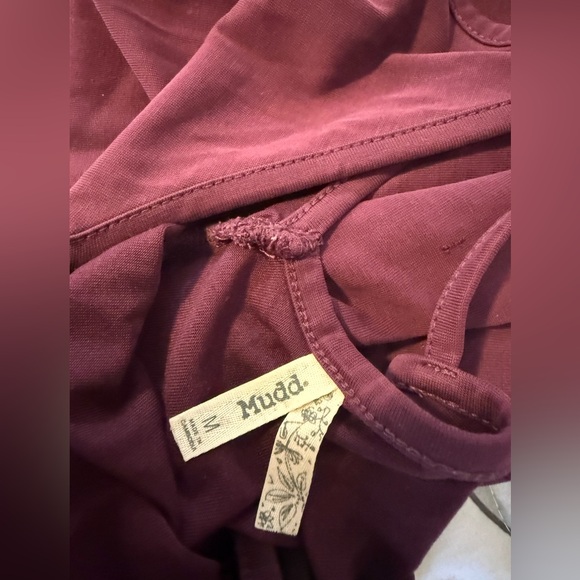 Mudd Dress,Women’s Junior Sz Medium, Red Wine Color, Stretchy Asymmetrical Dress - Picture 7 of 7